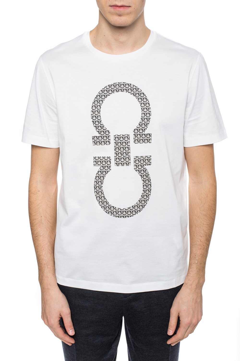 White Logo-printed T-shirt FERRAGAMO - Vitkac GB